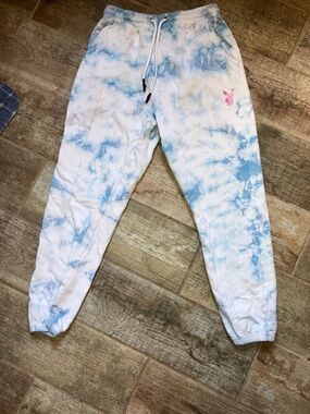 PLAYBOY MISSGUIDED WOMENS TIE DYE JOGGERS